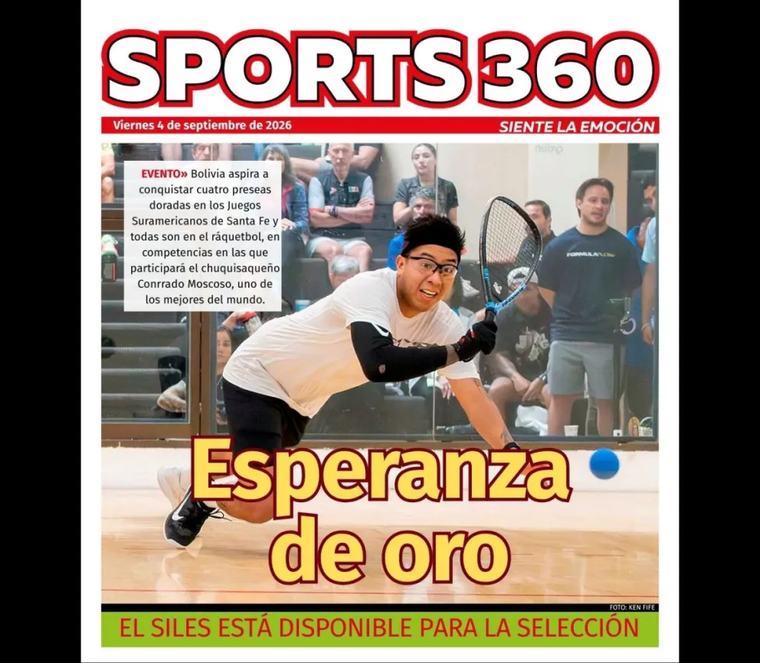 Moscoso y el ráquetbol son las cartas de Bolivia para ganar cuatro oros en los Juegos
