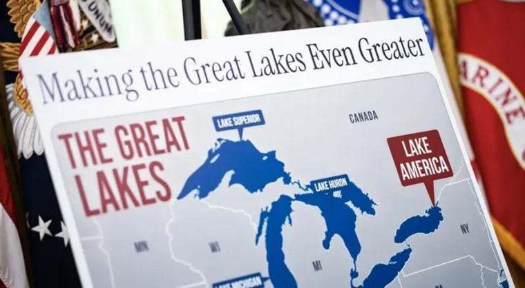 El lago Ontario ahora aparece como “lago América” en EE.UU.
