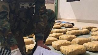 Tras un rastrillaje en la zona fronteriza con Chile, hallan 107 paquetes de marihuana ocultos en bolsas de yute