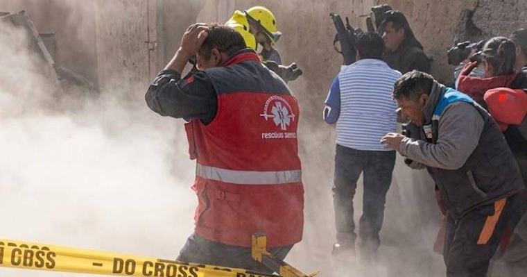 Difunden imágenes del momento exacto de las explosiones en un cuartel de Viacha