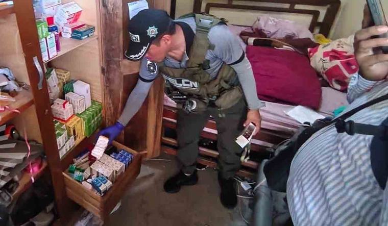 Allanamiento en Santa Cruz deja 1.490 comprimidos de psicotrópicos secuestrados